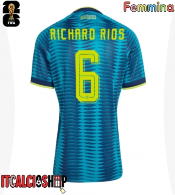 Colombia Richard Rios #6 Seconda Maglia Femmina Mondiali 2026 Manica Corta